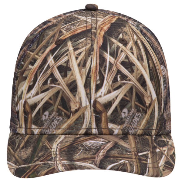 OTTO CAP® Mossy Oak Camouflage Superior Polyester Twill 6 Panel Low Profile Mesh Back Trucker Hat Thumbnail