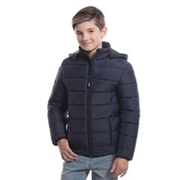 Youth Puffy Jacket With Detachable Hood Thumbnail