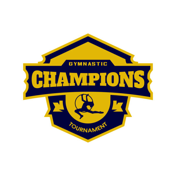 Champions Gymnastic Tournament logo template Thumbnail