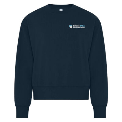 Back Paw Print- Women's Crewneck Sweatshirt Thumbnail