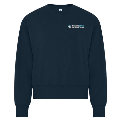 Back Paw Print- Women's Crewneck Sweatshirt Thumbnail